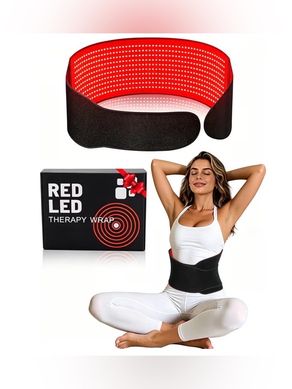 Red LED Therapy Wrap Waist Band  660mn red light NWT